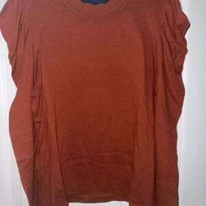 Rachel Zoe Rust Brown Long Sleeve Top